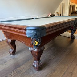American Heritage Pool Table 8’x4’ (Free Delivery & Pro Setup) New Felt Any Color + All Accessories 
