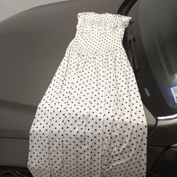Brand new polka dotted silk dress