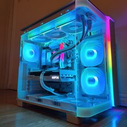 Stunning All White RTX Gaming PC:  Ryzen 5 7600X3D + RX 9060 XT 16GB 