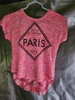 Girls Paris theme top