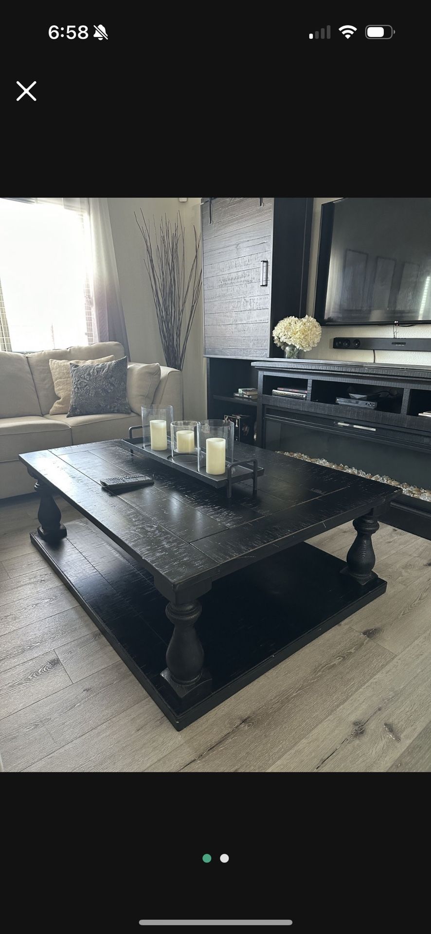 3-Piece Solid Wood Farmhouse Table Set – Coffee Table + End Table + Sofa Table – $450 (Scottsdale/Phoenix)
