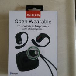Aiwa Open Wearable True Wireless Earphones With Charging Case A|1104-BLK-STK-12