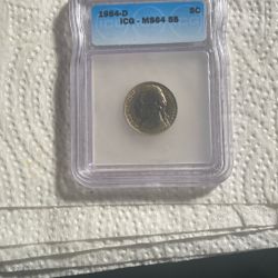 1984-D Nickel, Mint state 64