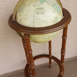Vintage Globe Map Of World 
