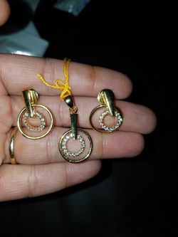 Pendant and earings