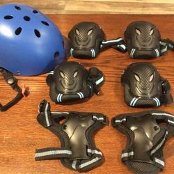 Like new kneepads ,elbow pads, Palm pads and Helmet