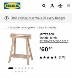 Pair of IKEA Finnvard Trestles with Shelves $35 each $60 both. Location in pics. Great condition