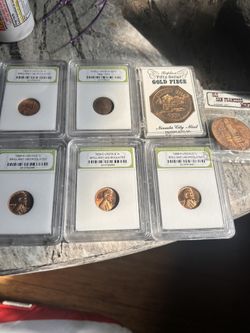 Uncirculated And Old Wheat Pennys