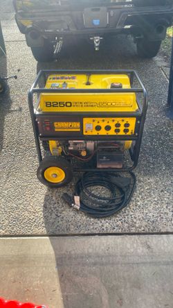 Champion 8250 Starting Watt 6500 Running Generator And Plug