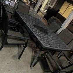 Patio table with chair
