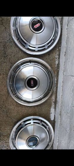 Vintage Chrome Hubcaps Set of 4