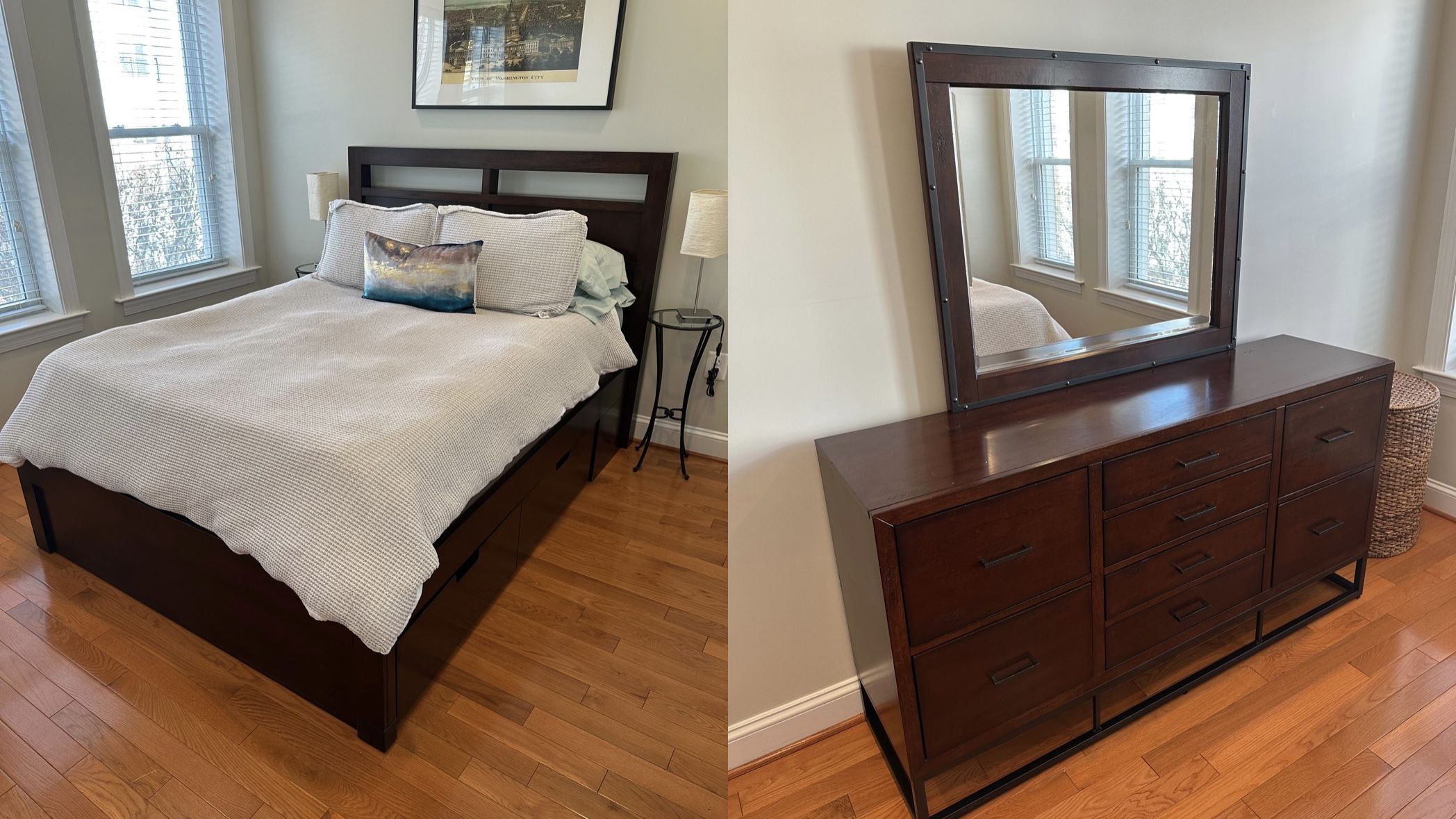 3 Piece Matching Bed Frame Set (Queen)  