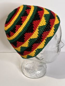 Rasta Ganja Knit Hat Reefer Jamaican 