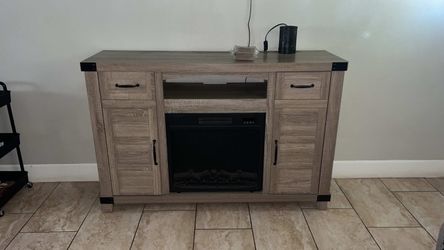 TV Stand with Electric Fireplace Insert