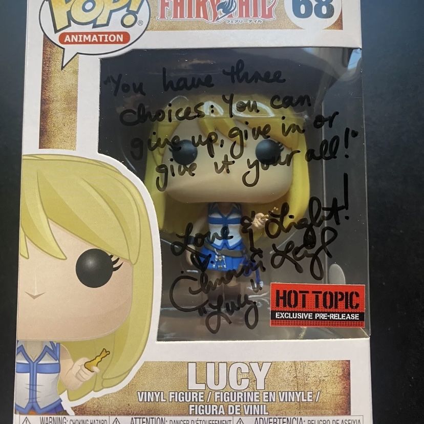 ANIME Lucy Funko Pop! Signed! PSA #68 | Hot Topic Pre-Release