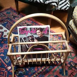 Bamboo magazine rack - 2 section - Rita's Tropitan era