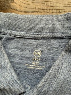 Hugo Boss HB3 Men's 3XLT Big & Tall Blue Heather Space Dye Cotton Polo