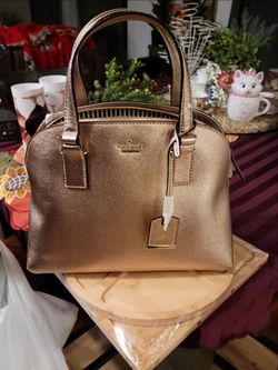 Kate Spade New York Rose Gold Satchel Handbag
