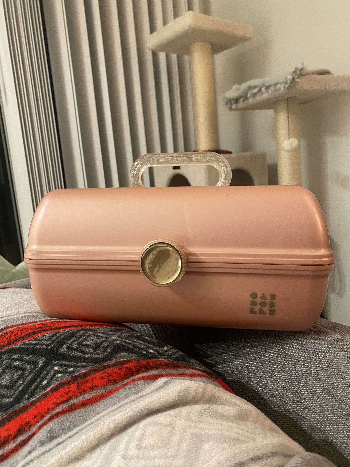 Caboodle Metallic Rose Gold Plastic Makeup Case