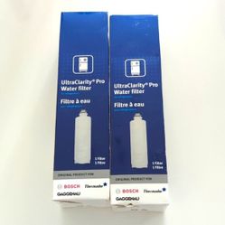 2 Bosch UltraClarity Pro Water Filter For Refrigerator - New 