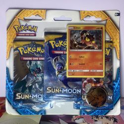 Pokemon Sun And Moon Base Set 3 Pack Blister