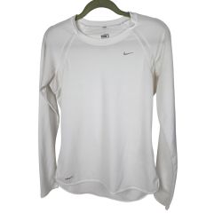 Nike FitDry Women's White Long-Sleeve Athletic Top Size M
