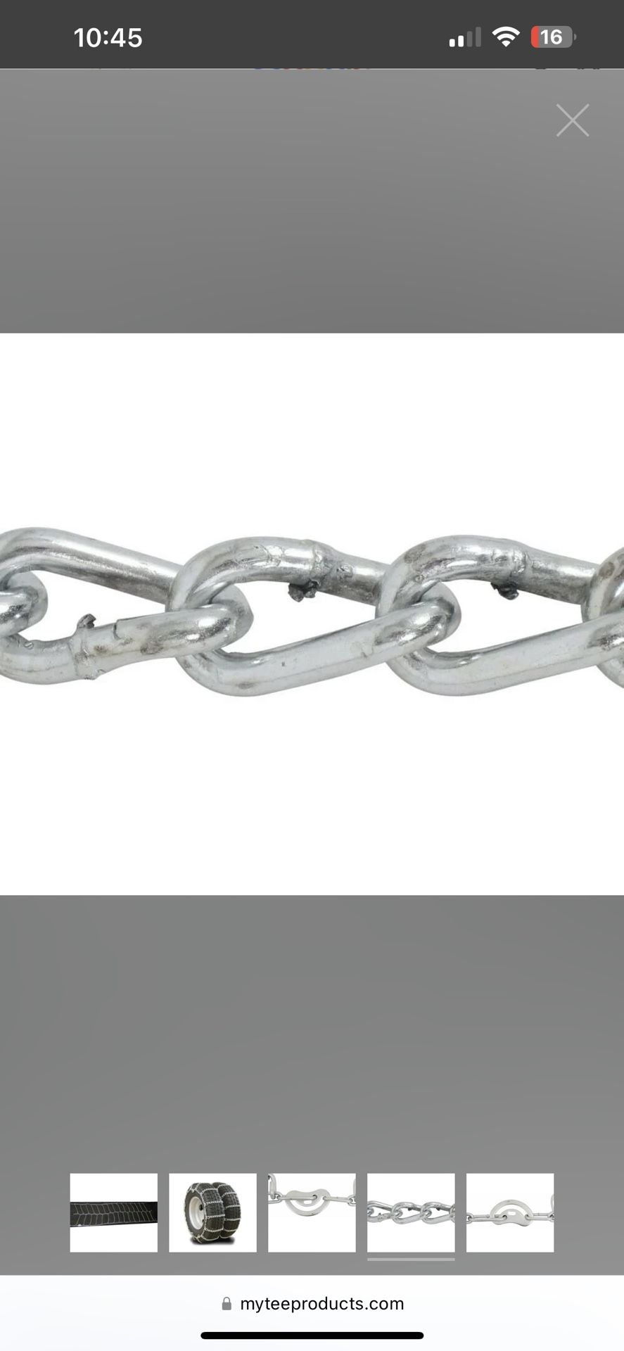 Semi HeavyDuty Truck Tire Chains for Snow Set of 2 22.5" Tire