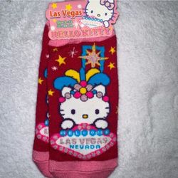 Hello Kitty Las Vegas Socks NWT Size 9-11