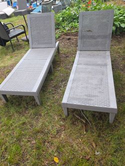 The price is firm.. two outdoor lounge chairs