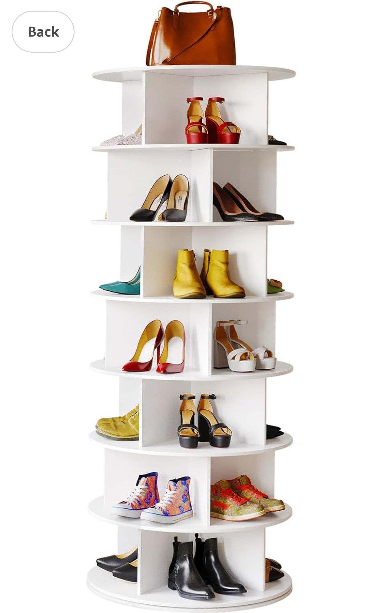 7-Tier Rotating Shoe Organizer