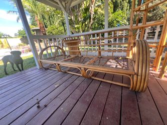 Mid Century Bamboo Sofa set of 8