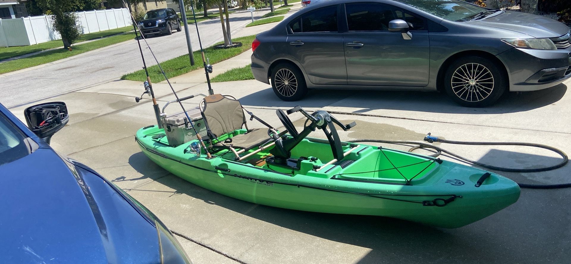 Slayer Rod Racks fishing kayak native watercraft slayer 13 propel with cooler with rod ...