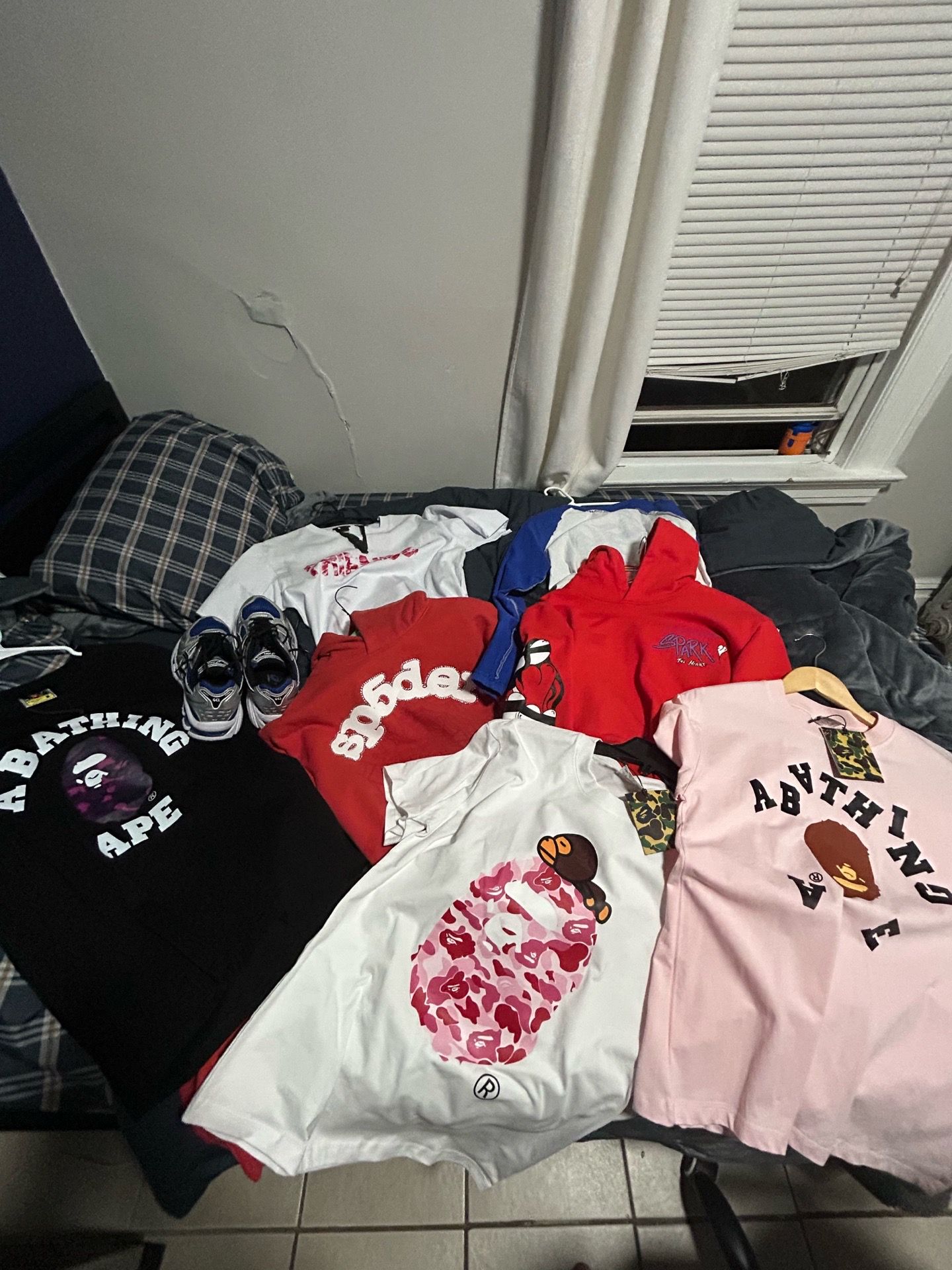 designer chrome hearts and bape and stuff
