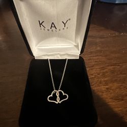 Kay’s Hallmark Interlocking Hearts Necklace In Sterling Silver