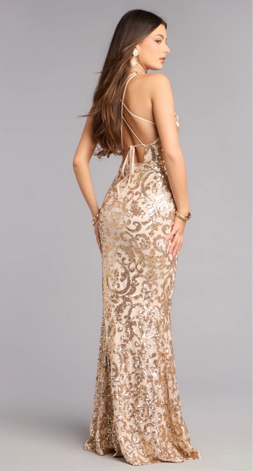 Gold Windsor dress size Small