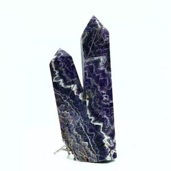 11.3lb Natural Dream Amethyst Crystal Obelisk Quartz Tower Double Point