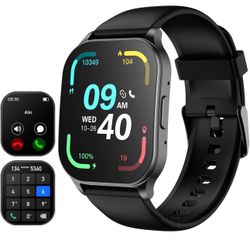 NEW Smart Watch for Men Women, 1.96" AMOLED Display, Fitness Watch(Answer/Make Call) with Heart Rate Sleep SpO2 Monitor,IP68 Waterproof Activity Track