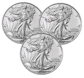 (3) One Ounce American Silver Eagles
