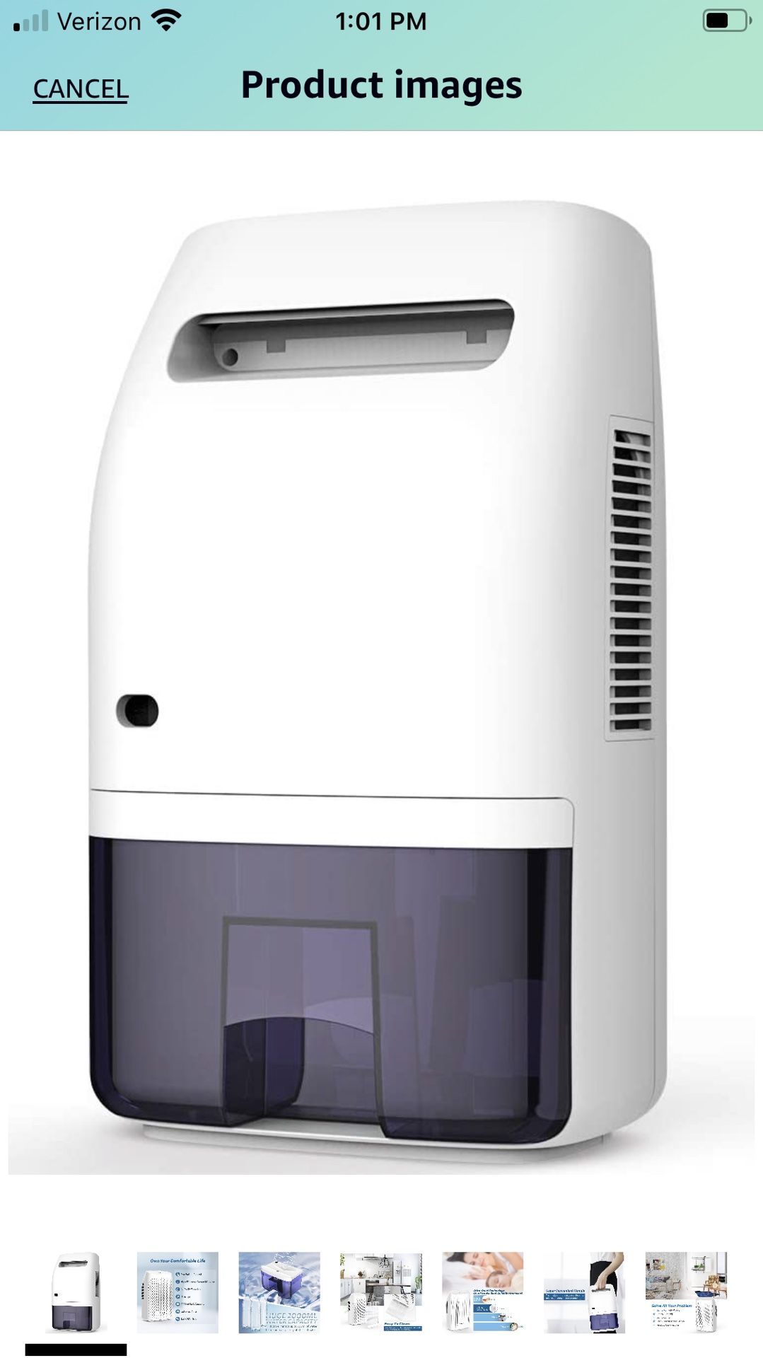 Afloia Portable Electric Dehumidifier for Home 2000ML Water Tank, Home Dehumidifier for Bathroom Dehumidifier for Basement Space Bedroom Kitchen Cara