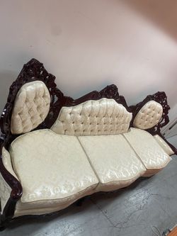 <Hand-carved Kimball Victorian Loveseat. Hand-carved Kimball Victorian original price $3600