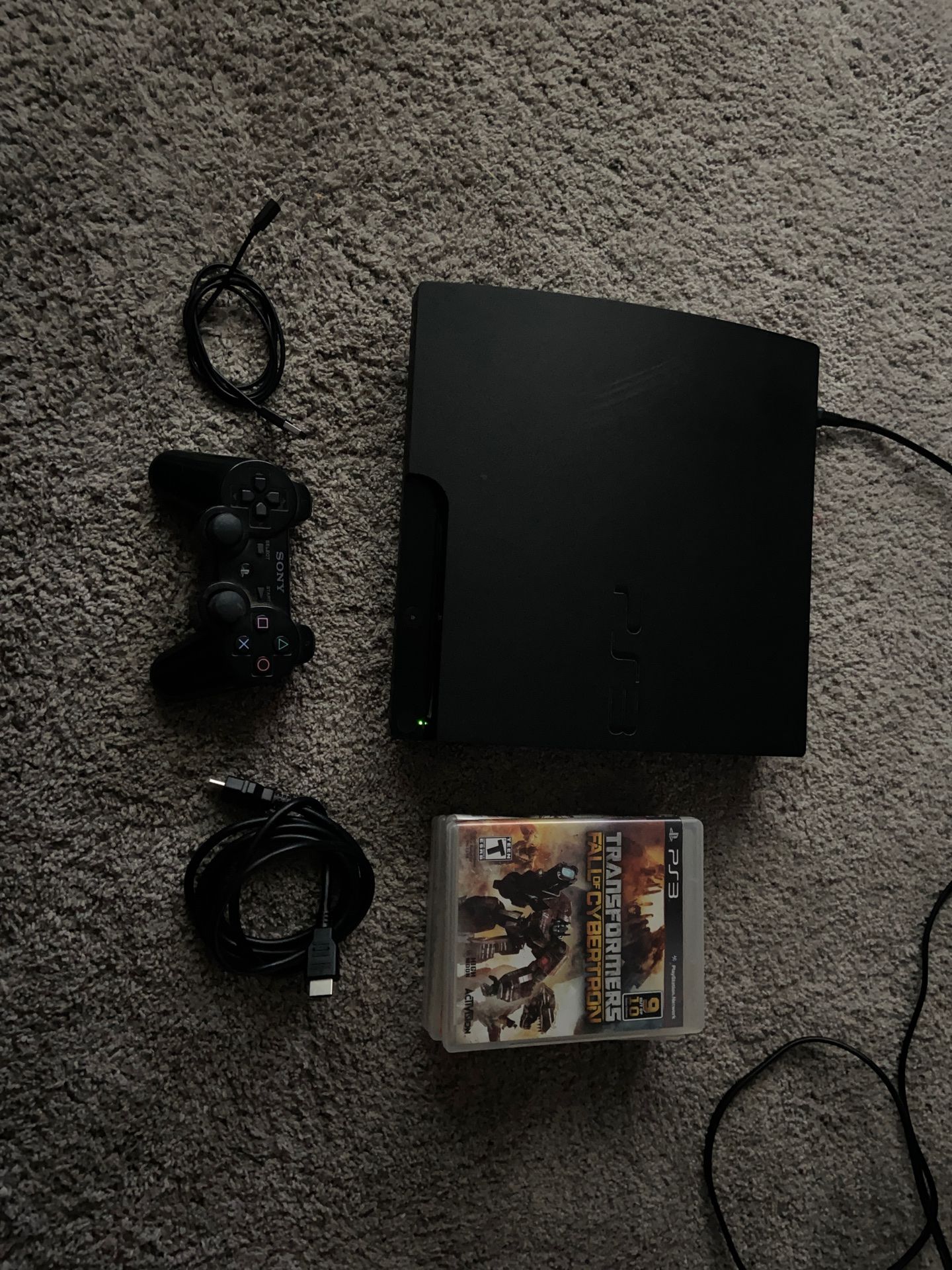 PS3 slim with control and games (all cables ) full working