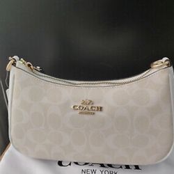  Coach Teri Women's White Handbag Armpit Crossbody Bag Shoulder Bag