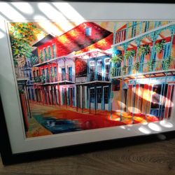 Beautiful French Quarter Canvas Painting (Wall Decor)