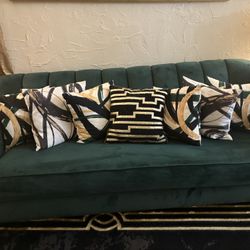 Green Velvet Couches 