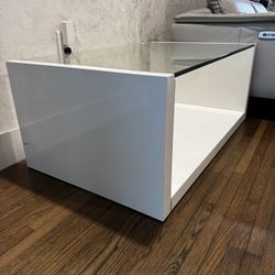 MODANI Modern White & Glass Coffee Table
