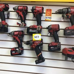 Milwaukee Set Of  Drills