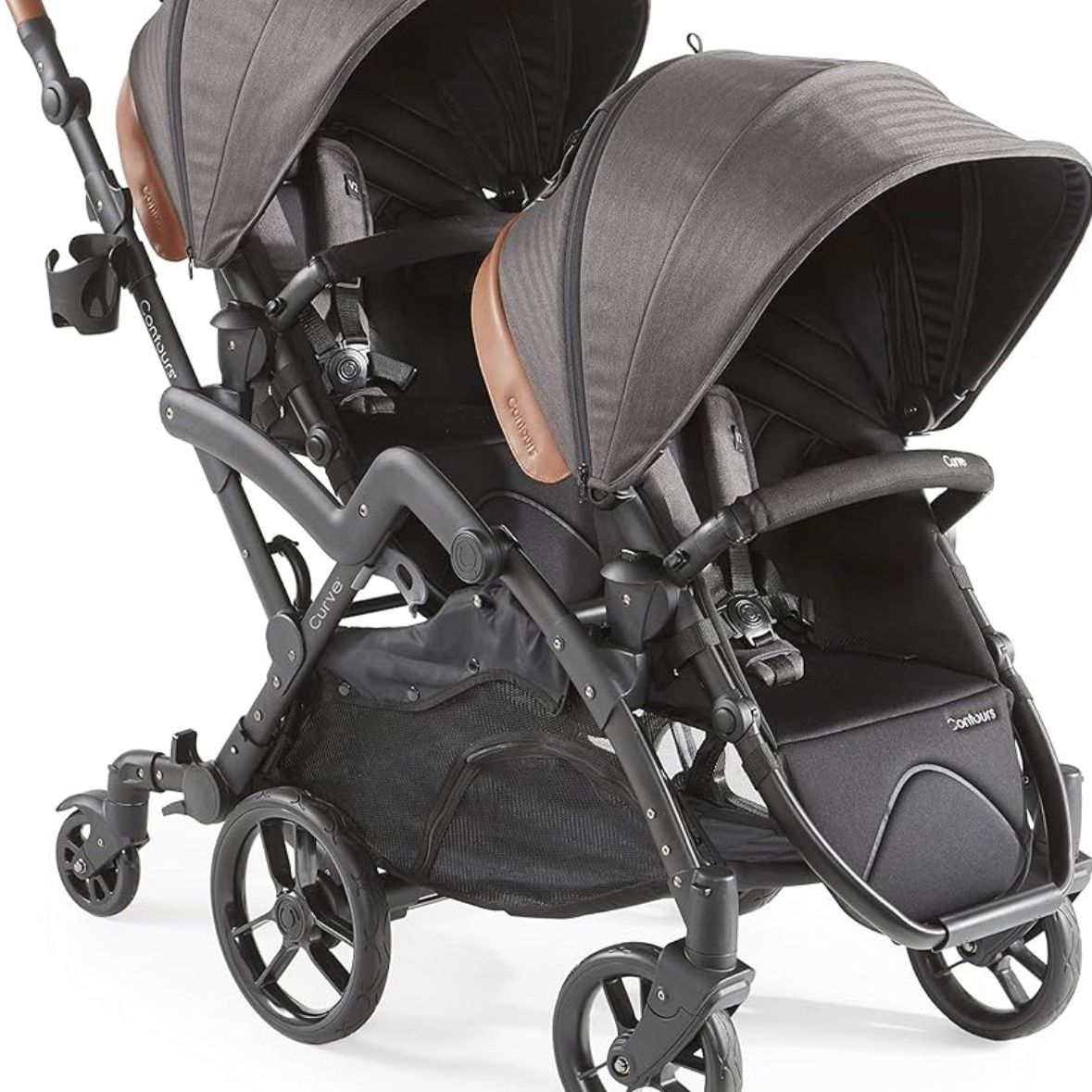 Contours Curve V2 Convertible Tandem Double Baby Stroller & Toddler Stroller With Adapter