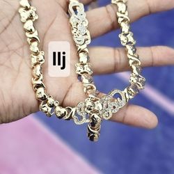 I Deliver I Ship 14k Gold Plated Chain Set