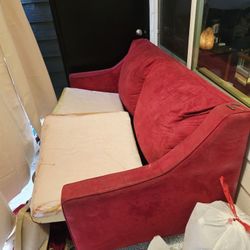 Red Love Seat With Hideabed