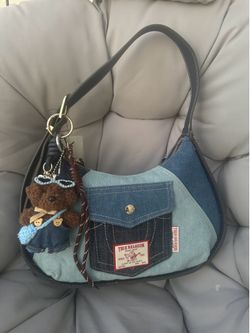 True religion denim shoulder bag